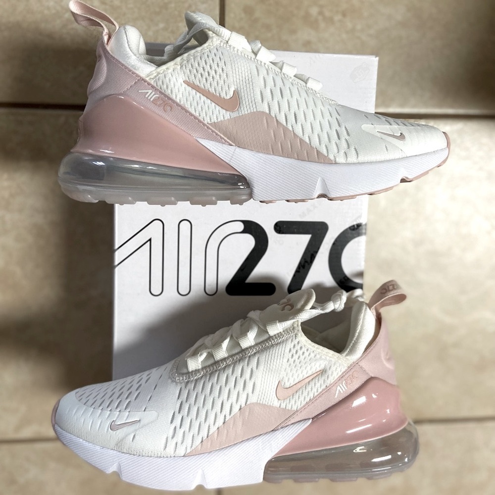 NEW Wmns Nike Air Max 270 ESS Summit White / Oxford Pink (Light Pink)